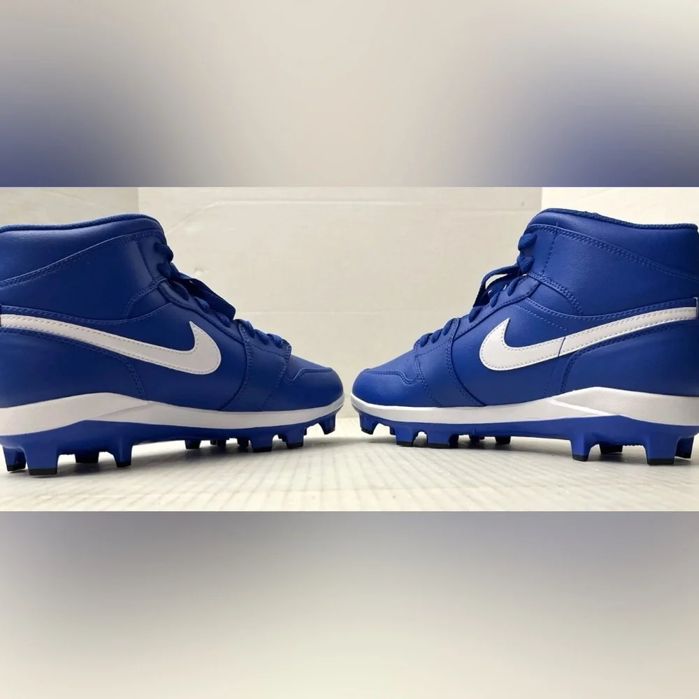 *NEW* Men's Size 16 Nike Air Jordan 1 Retro MCS Baseball Cleats Game Royal‎ Blue